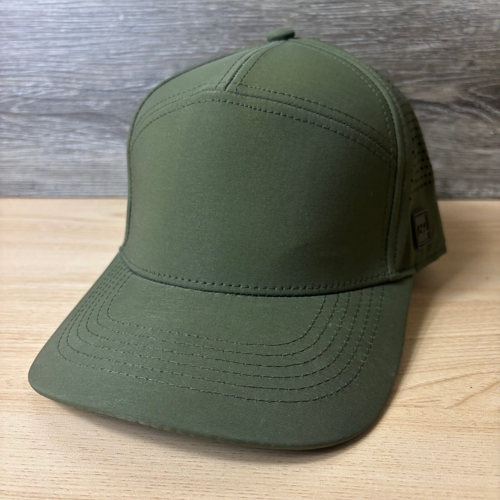 5 Panel Hat Cap Strap Back Green Performance Outdoors Adjustable‎ Mens